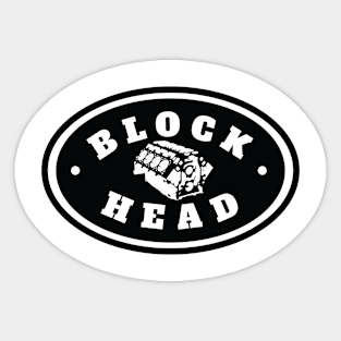 Block Head Plays with Blocks Sticker